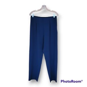 Tribeca Straight Leg High Waisted Navy Blue Dress Pants. Size 10